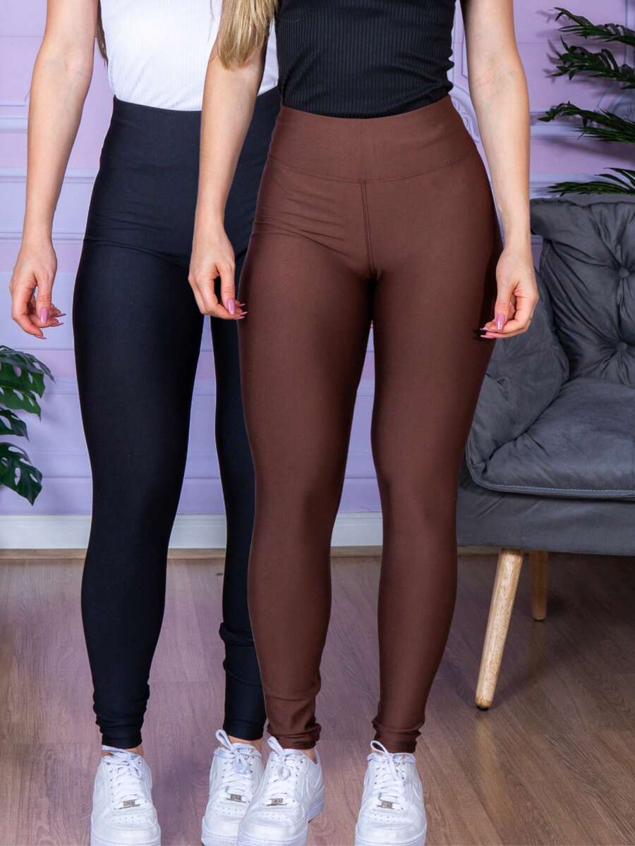 Women Sports Leggings - 鏽棕色 - 查看 1
