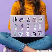 50入組omori貼紙,omori周邊,omori遊戲,omori海報,美學貼紙,可愛卡通貼紙,乙烯基耐水貼紙,適用於水瓶,電腦,筆記型電腦,手機,行李箱,筆記本電腦 - 彩色 - 查看 7