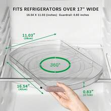 Lazy Susan Turntable Organizer For Refrigerator, 360° Rotate Fridge Organizers And Storage, 16.54 Inches Square Lazy Susan Organizer For Cabinet, Pantry, Kitchen, Countertop - 白色 - 查看 4