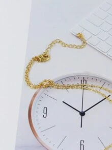 情人節心形掛墜項鍊,具備油滴設計 - 星星 - 查看 4