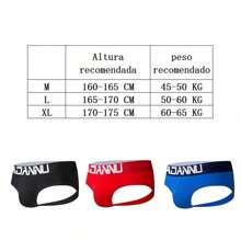 Hombre Suspensorio Tipo Tanga Levanta Glúteo Sexy Bóxer - Rojo - Ver 2