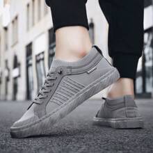 男士一腳蹬運動鞋休閒鞋,復古風格,百搭,戶外 - 灰色 - 查看 2