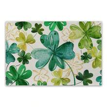 1PC Shamrock Clover Lucky Irish St. Patrick's Day Placemats, 12x18 Inch Seasonal Spring Table Mats For Party Kitchen Dining Decoration - Multicolor - View 1