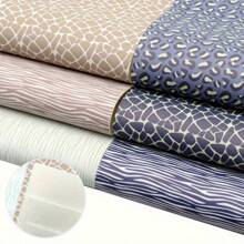 6入組幾何圖案印花人造皮革塗層+豹紋印花合成皮革布料,用於diy耳環,髮箍,小袋,手工藝品項目,感恩節,新年禮品 - 彩色 - 查看 5