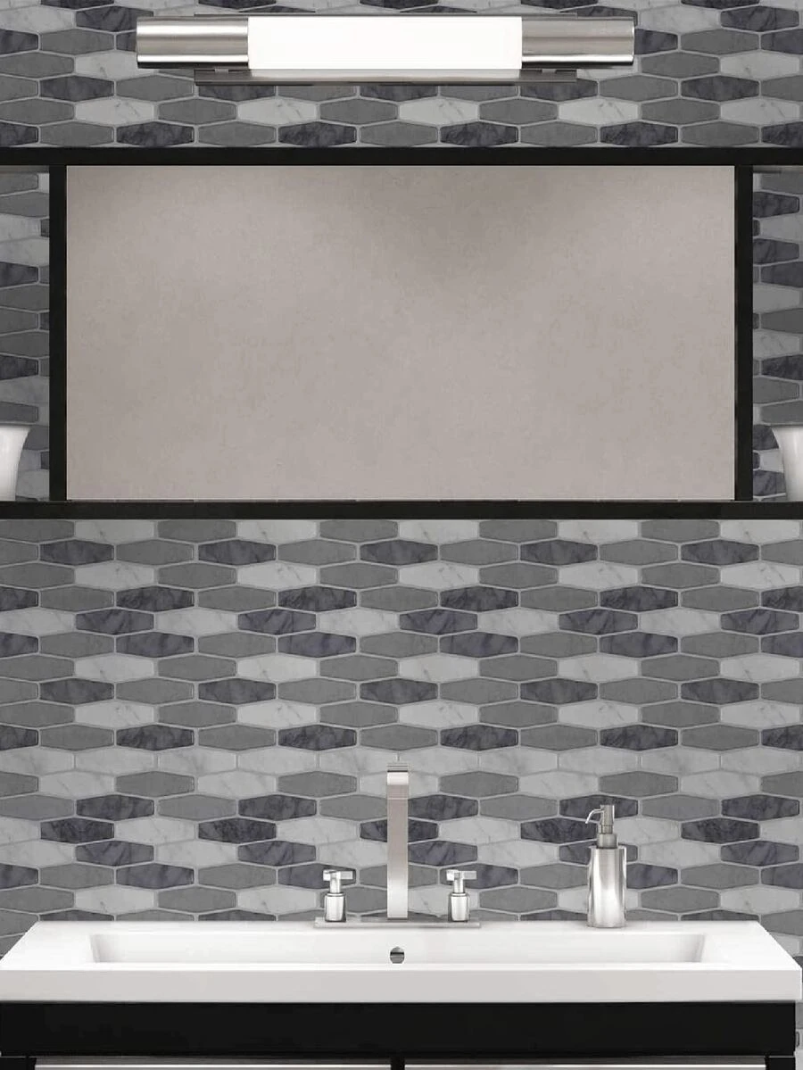 HEYAT Subway Wall Stickers 3d Brick Vinyl Wallpaper Bathroom Kitchen Backsplash Decals 1pc