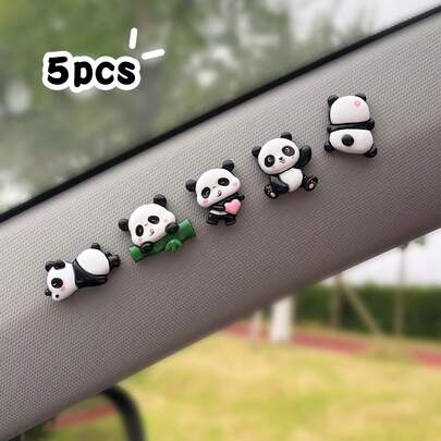 5入組熊貓形狀汽車貼紙
