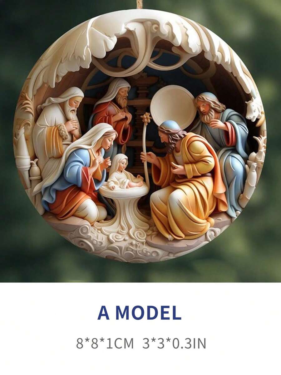 1入組亞克力3d復活節祝福吊墜/飾品/裝飾,以及汽車後視鏡/家居裝飾/婚禮的聖誕裝飾 - 彩色 - 查看 1