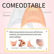 2pcs Dance Forefoot Cover, Toe Protection Cover, Silicone Toe Protection, Toe Care Forefoot Pad - Camel - View 4
