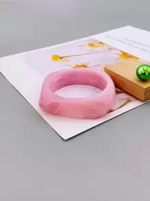 1 Pieza Brazalete De Acrílico Exagerado Con Patrón De Mármol De Estilo Europeo Y Americano Adecuado Para Usar Diariamente En Mujeres Y En Fiestas De Baile