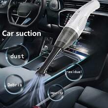 Portable Car Vacuum Cleaner Mini Handheld Vacuum For Car - White - View 2