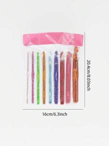 (1套9件) 塑料水晶鉤針套裝,適用於編織和手工藝品 - 1set (9pcs) - 查看 2