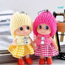 3pcs Random Cute Mini Doll Pendant Clown & Confused Doll Toy - Multicolor - View 3