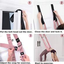 空中瑜珈鞦韆、反重力瑜珈反轉吊帶鞦韆普拉提適合初學者和高級練習者 - 粉色 - 查看 5