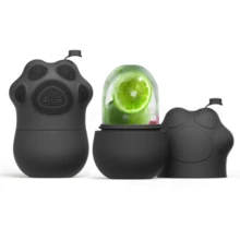 Beauty Tool Set Comprises Silicone Facial Massage Ice Cube Maker, Ice Roller, Cat Claw Ice Eye Mask - Pink - View 5