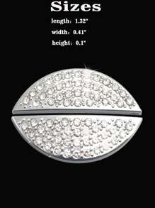 1Set Steering Wheel Emblem, Women Automotive Decals,Rhinestone Car Logo Bling Car Stickers DIY Glitter Decals For Automotive Interior Sticker Badge Decals Compatible With Sonata, Elantra, IX35, IX25 - White - View 4