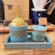 2024 New Arrival Modern And Simple 3pcs Resin Incense Burners, Home Decorations - Blue - View 5