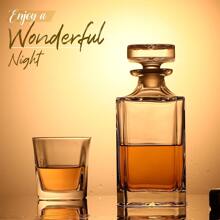 帶氣密幾何塞的玻璃瓶-威士忌燒酒瓶,適用於葡萄酒,波旁,白蘭地,烈酒,果汁,水和漱口水。 - 白色 - 查看 3