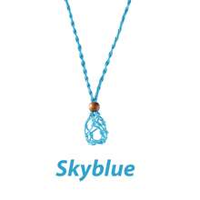 1PC Crystal Stone Holder Mesh Pocket Cage Pendant Necklace