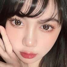 極光白桃啡色彩隱形眼鏡1年期限 - 棕色 - 查看 3