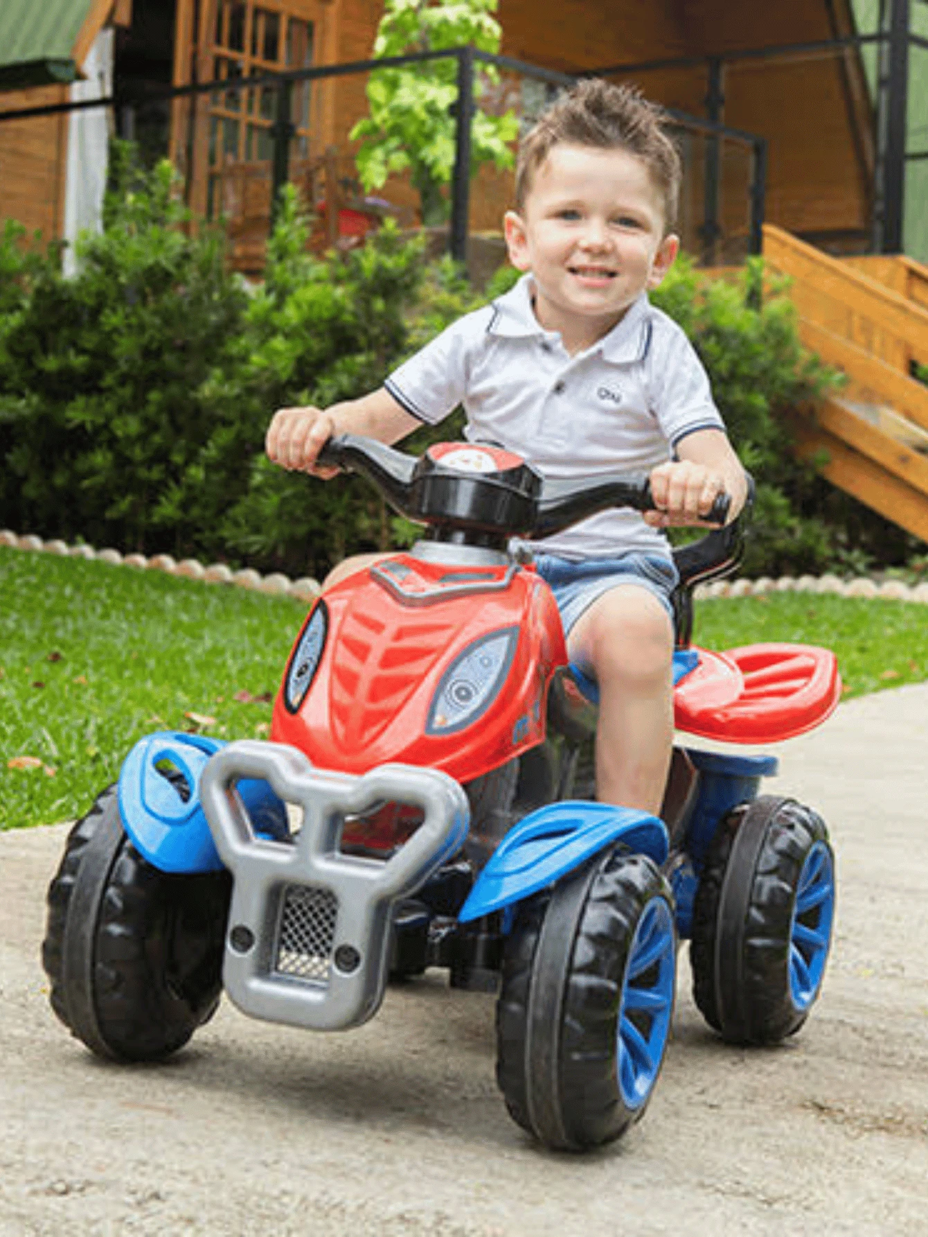 Carrinho de Passeio Quadriciclo Infantil Homem Aranha - Multicolorido - Visão 1