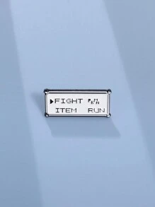 '戰鬥物品跑'字母造型卡通胸針1個,適合男女日常佩戴 - 字母 - 查看 2