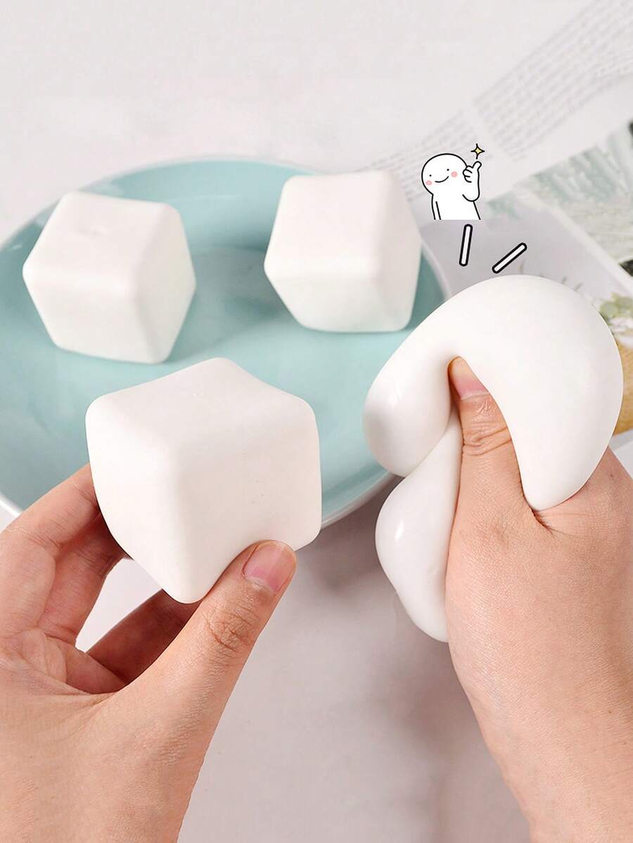 Slow Rebound Tofu Stress Relief Toy Kneading Squishy Plush Cornstarch