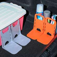 1入車用固定支撐架,行李廂收納箱固定板,自黏式防滑防傾斜固定板,直角防傾斜保護板 - 灰色 - 查看 5