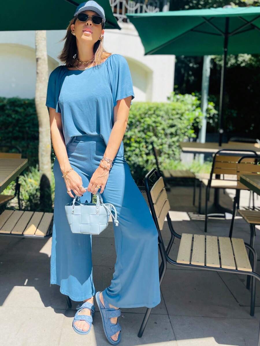 Women Two-Piece Outfits - Màu xanh nhạt - Xem 1