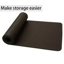 1pc Yoga Mat/Exercise Mat For Home Floor Non-Slip Mat For Men And Women Sports Workout - Black - View 6