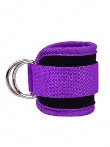 1 PC Purple Ankle Strap For Cable Machines And Resistance Bands For Women And Men Adjustable Leg Straps With Neoprene Padding Work Out Cuff Attachment Booty Workouts Kickbacks Leg Extensions Hip Abductors Ankle Cable Straps - Purple - View 6