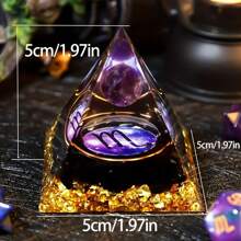 1 件十二星座 Orgone 金字塔金牛座/天蠍座/獅子座/雙魚座/巨蟹座/處女座/天秤座/牡羊座/雙子座/水瓶座晶橄欖石治療水晶能量 Orgonite 金字塔冥想工具石英裝飾 - 彩色 - 查看 9