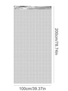 1入組銀色錫箔編織幔幕背景布,金屬串流器,適用於照片亭生日婚禮新娘派對戀人節聖誕裝飾 - 銀色 - 查看 3