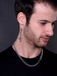 Men'S Chain Necklaces - 銀色 - 查看 3