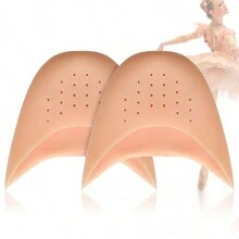 2pcs Dance Forefoot Cover, Toe Protection Cover, Silicone Toe Protection, Toe Care Forefoot Pad - Camel - View 1