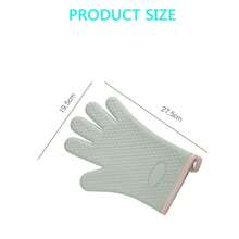 1只矽膠隔熱手套,耐高溫、防滑、加厚適用於烘焙和廚房使用 - 綠色 - 查看 9