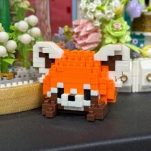 Diy Animal Series Red Panda Micro Blocks Building Toy Decoration - Multicolor - View 6