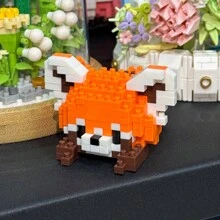 Diy Animal Series Red Panda Micro Blocks Building Toy Decoration - Multicolor - View 3