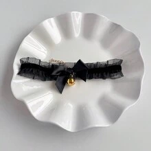 1件女士黑色蕾絲和珍珠性感頸帶適合情人節派對 - 珍珠 - 查看 8