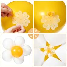 129件驛馬花膠球拱門掛飾套裝,白黃橙色波霍氣球掛飾,驛馬花主題婚禮生日派對裝飾,戶外裝飾,花園裝飾,周年慶裝飾,派對小禮品 - 彩色 - 查看 5