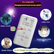 1 件 M11 手机娱乐变声器，具有实时变声功能，内置降噪麦克风，附带 1 个无麦克风监听耳机、1 条充电线和 1 条连接线。这款变声器支持男声和女声切换，可将声音转换为成人或儿童的声音，可用于游戏或手机变声。 - 白色 - 查看 6