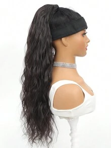 Small Curly Ponytail Hair - Black - View 6