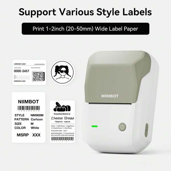 NIIMBOT B1 Label Maker With Auto Identification,2 Inch Bluetooth