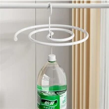 Spiral Clothes Drying Rack Balcony Large Circular Rotation Hanger For Home Use - Spiral Hanger-white - View 7