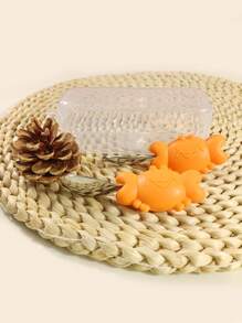 2入組蟹形嬰兒兒童便攜餐具套裝,不含bpa、不含pvc,安全304不銹鋼和矽膠物料,可清洗刀具套裝,適用於戶外旅行日常使用 - 芥末黃 - 查看 3