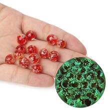 10入組8mm紅色琉璃珠,夜光玻璃珠特殊鬆緊裝飾珠,適用於首飾製作diy手鍊項鍊耳環女士禮物 - Lampwork Beads - 查看 2