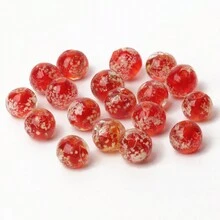 10入組8mm紅色琉璃珠,夜光玻璃珠特殊鬆緊裝飾珠,適用於首飾製作diy手鍊項鍊耳環女士禮物 - Lampwork Beads - 查看 3