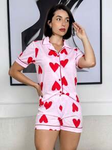 Women Pajama Sets - 粉色 - 查看 2