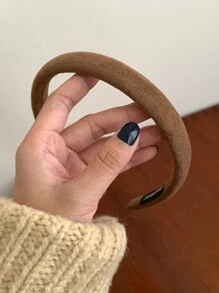 件裝女士素色織物頭帶，採用高端簡約天鵝絨/絲綢/超細材質，時尚優雅髮飾，適合日常使用、戶外活動、化妝和服裝搭配 - 彩色 - 查看 8