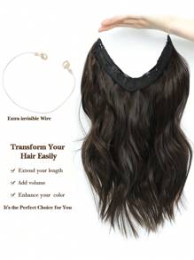 Synthetic Extensions Clip-In Hair Extensions - Dark Brown - View 2
