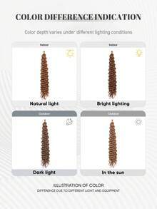 Natural Wave Long Deep Water Wave Hair Curly Synthetic Heat Resistant Hair Extension For Women Black BUG Chocolate Brown Multi-Color Woven Extension Hair For Daily Holiday Cosplay Party Use And Christmas Music Festival Carnival New Year Gifts 5Pcs/Packs - Brown - View 6